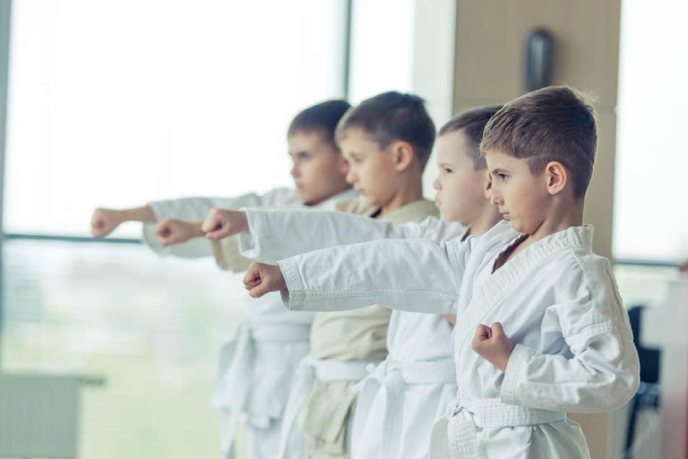 Image showing group of kids in their training session.