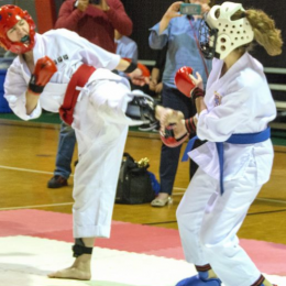 Image Showing Two Girls In Action During A Training Session.
